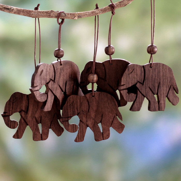 The Holiday Aisle® Wood Animals Hanging Figurine Ornament Wayfair